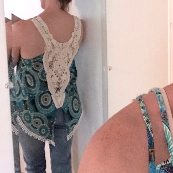 NAANAA Boho Turquoise Patterned Tank - Picture 3 of 7